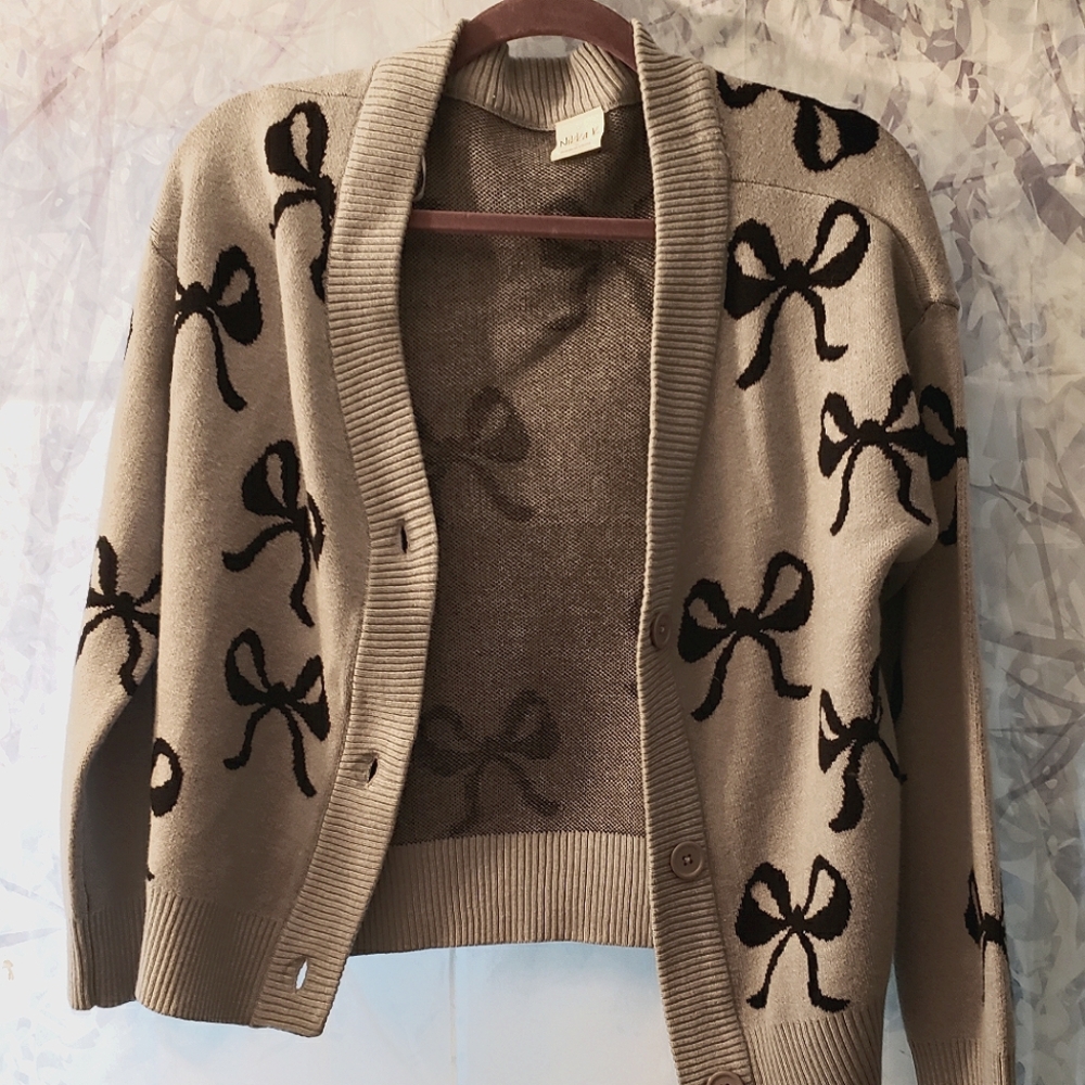 Bowtie blazer cardigan